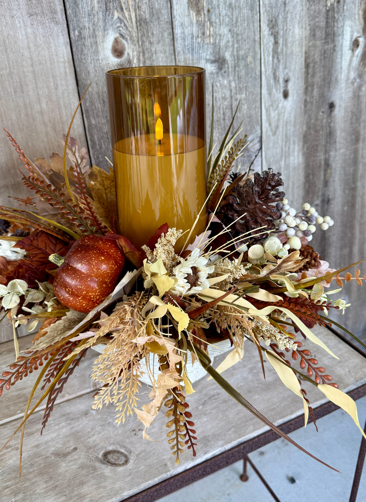 Autumn Glow Candle Centerpiece