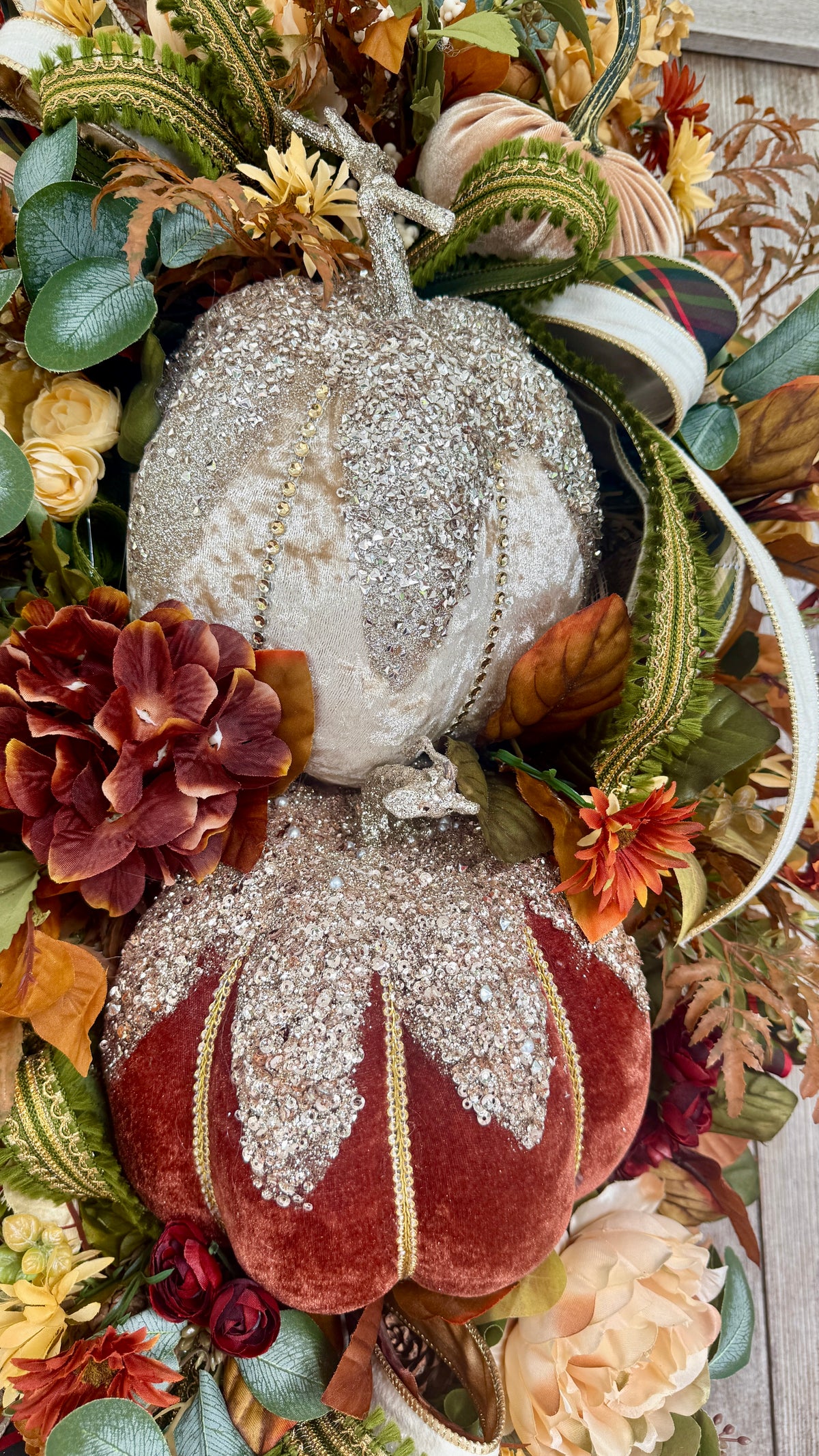 XXL Luxury Fall Pumpkin Door Swag