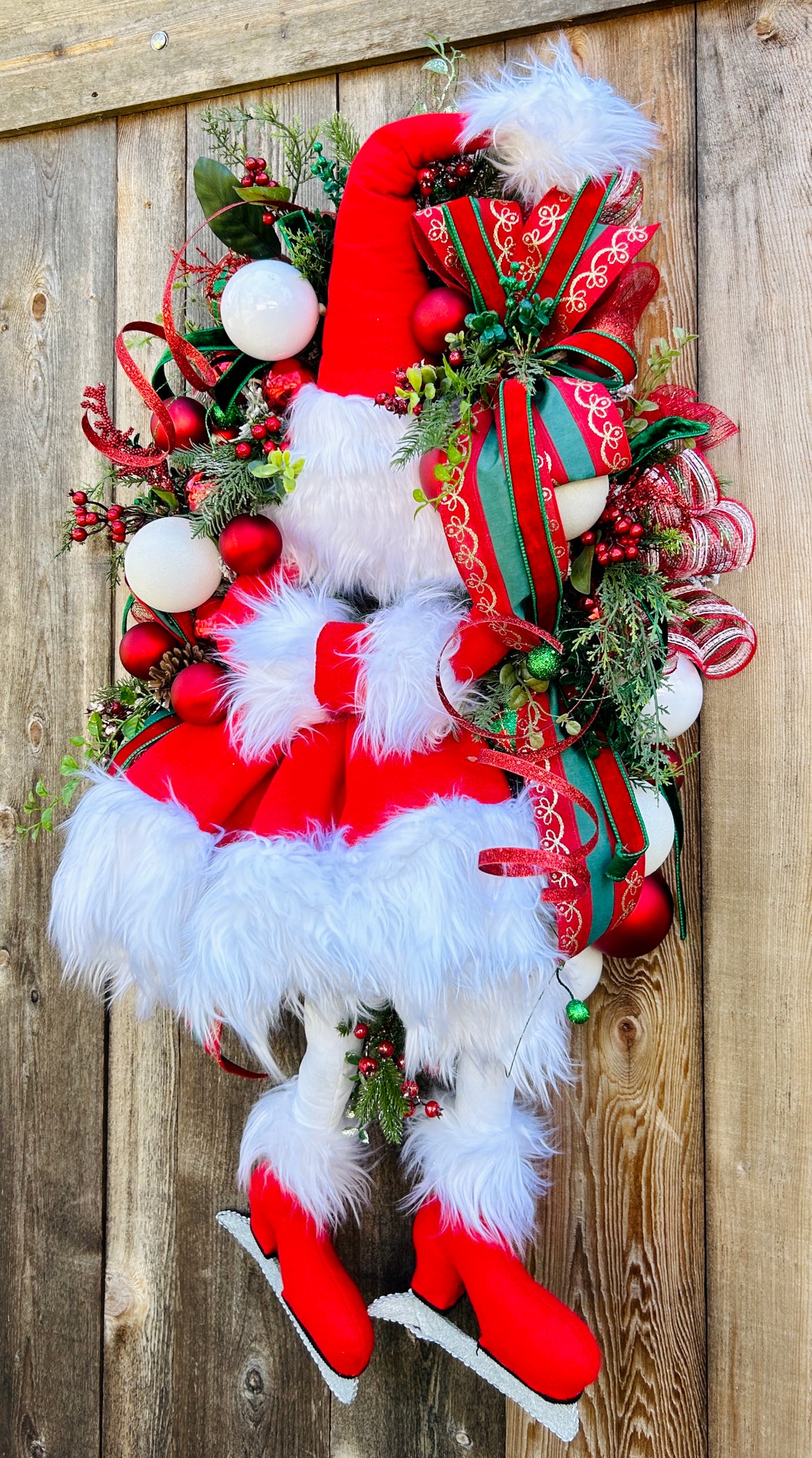 Santa diva Christmas wreath,santa deco mesh wreath, Christmas decorations, Christmas decor, holiday wreath, wreath for Christmas,