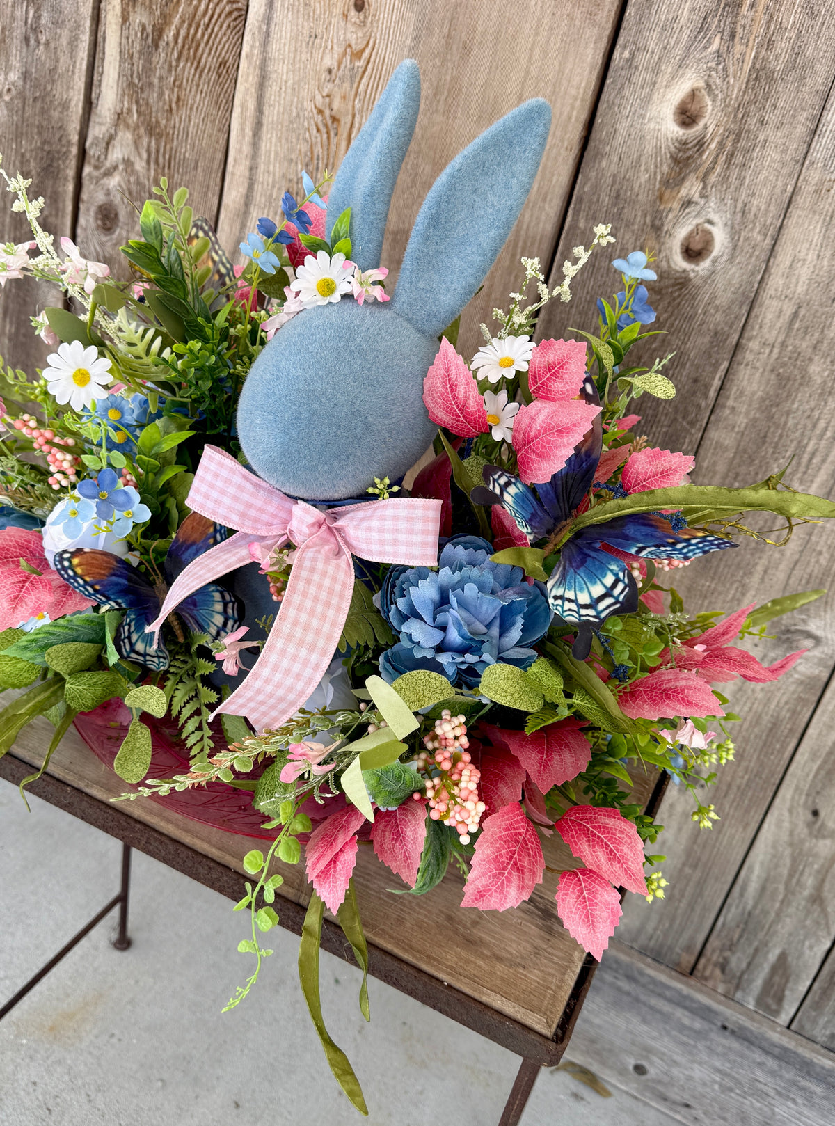 Floral bunny spring arrangement