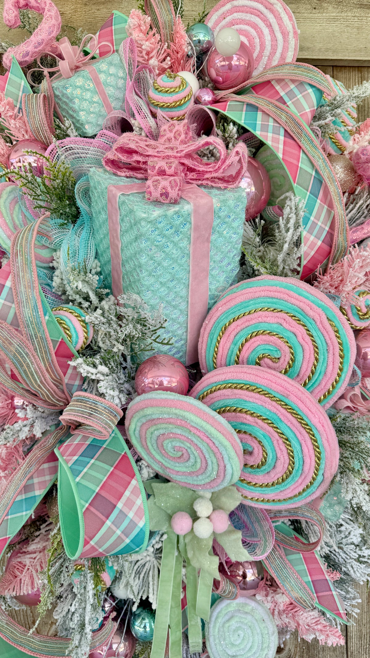 Whimsical Candy Christmas Wreath