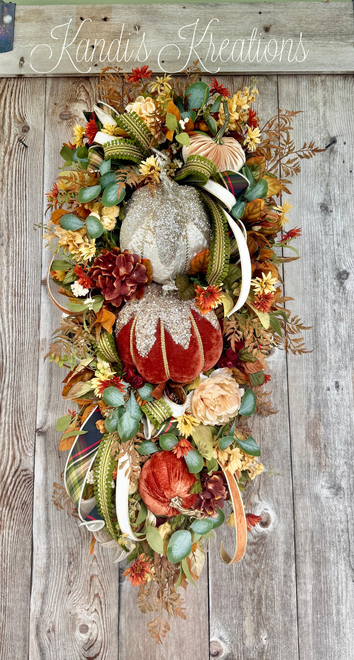 XXL Luxury Fall Pumpkin Door Swag