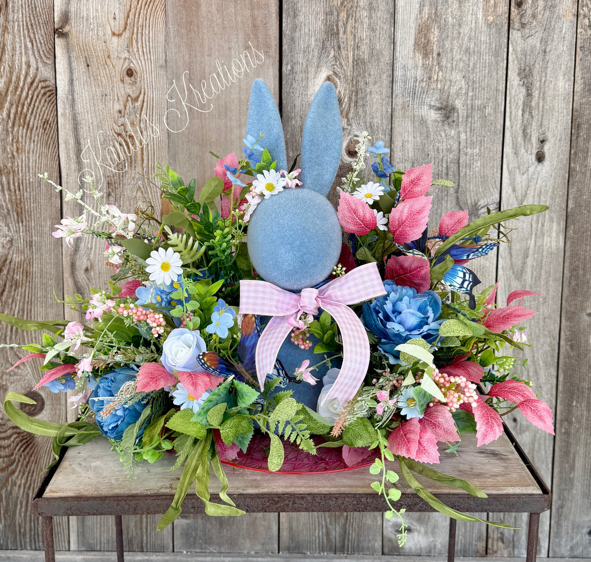 Floral bunny spring arrangement