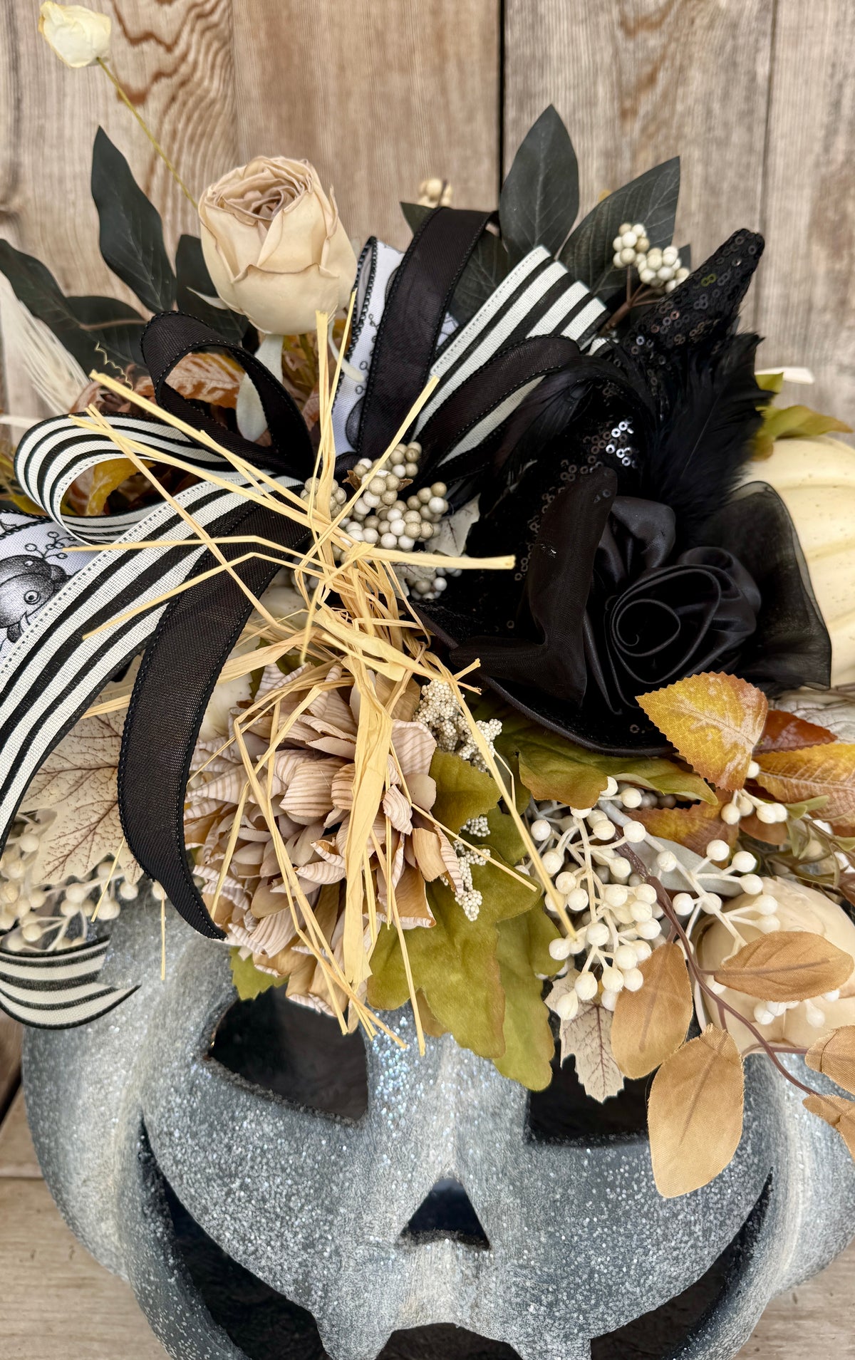 Halloween Jack-O’-Lantern Floral Centerpiece | Elegant Fall Pumpkin Arrangement