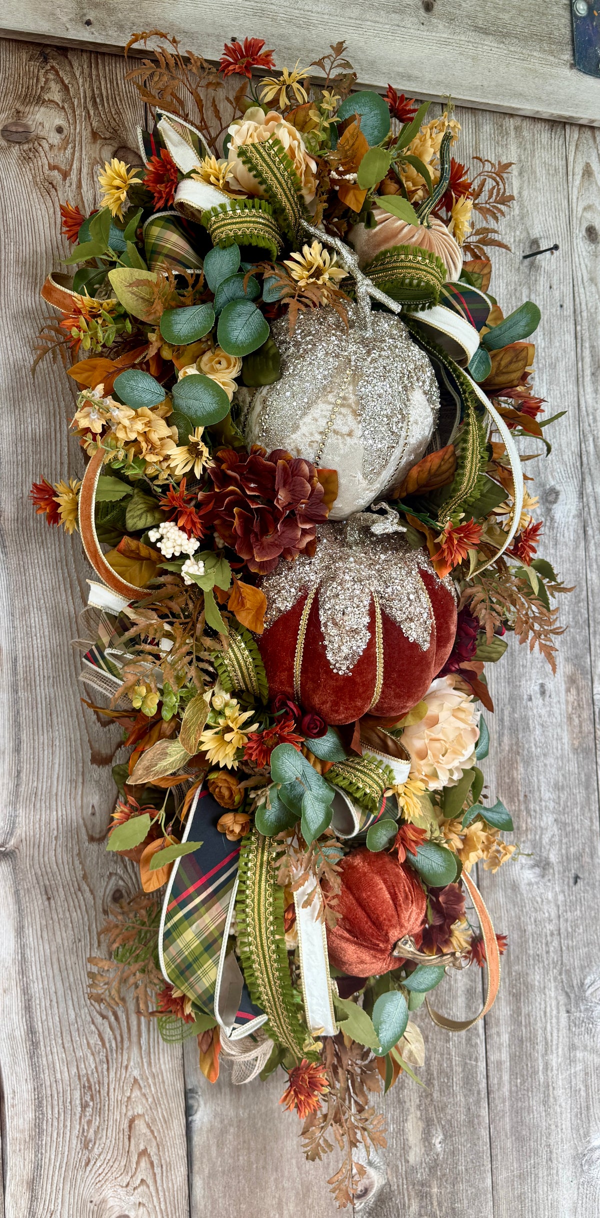 XXL Luxury Fall Pumpkin Door Swag