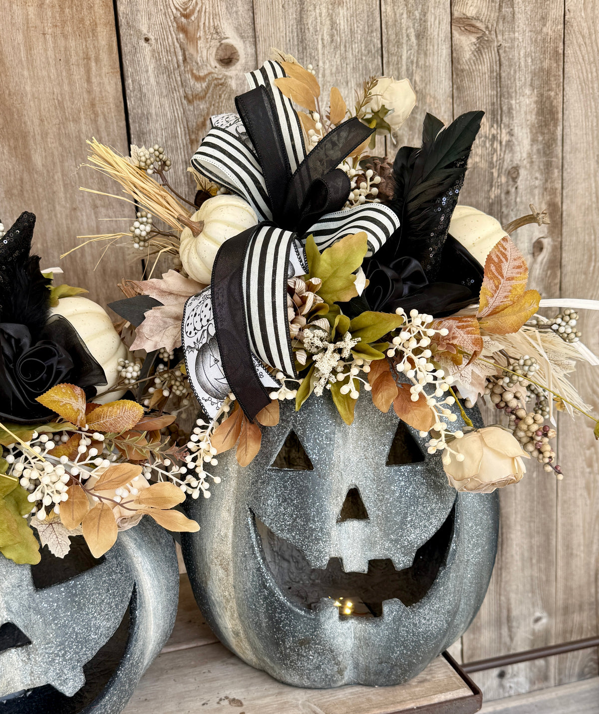 Halloween Jack-O’-Lantern Floral Centerpiece | Elegant Fall Pumpkin Arrangement
