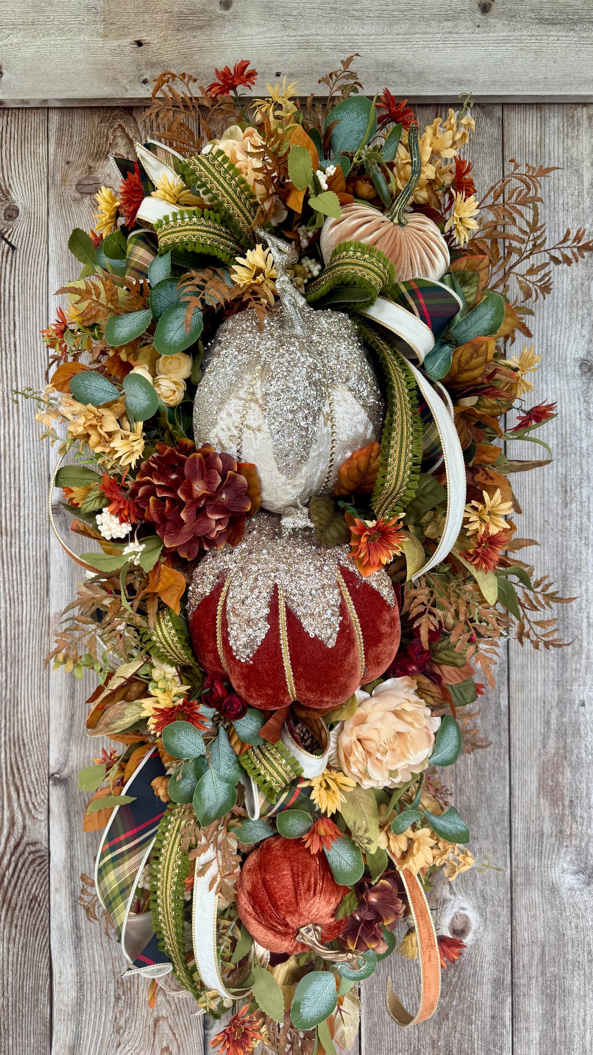 XXL Luxury Fall Pumpkin Door Swag