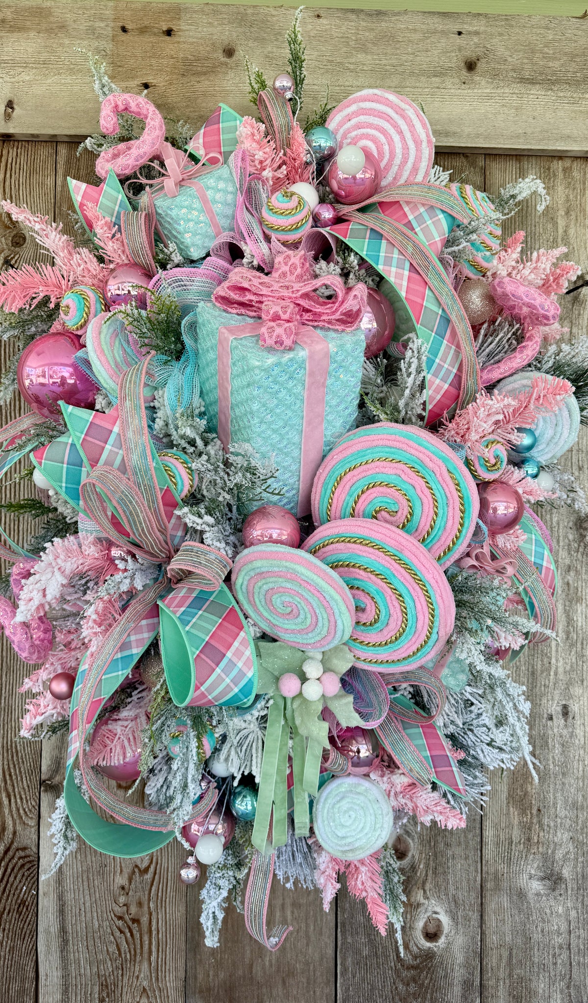 Whimsical Candy Christmas Wreath