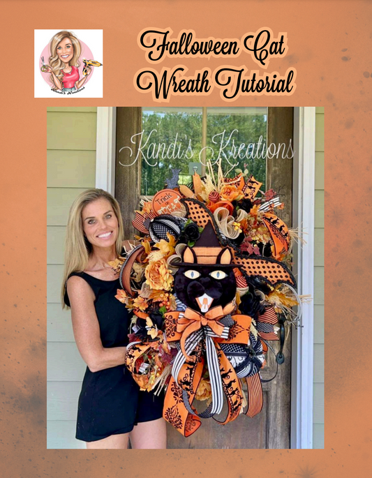 How to make this Halloween deco mesh wreath TUTORIAL
